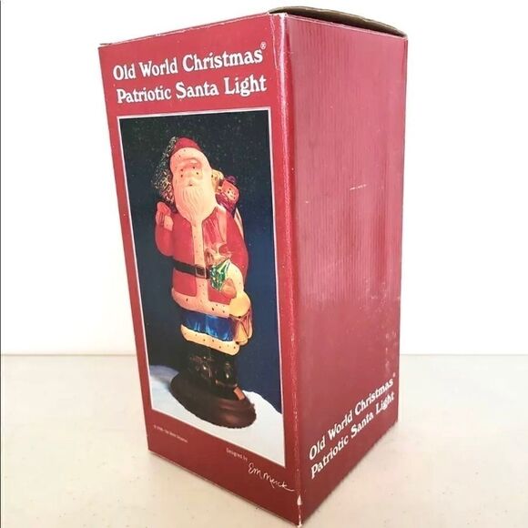 Old World Christmas Patriotic Santa light - Picture 8 of 10